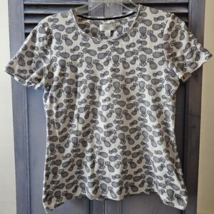 Charter Club Cotton Pineapple T-shirt - Size S